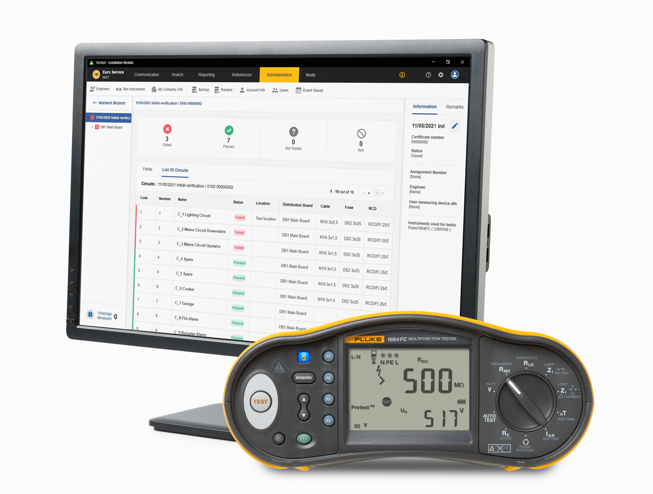 Тестер электроустановок Fluke 1664 FC
