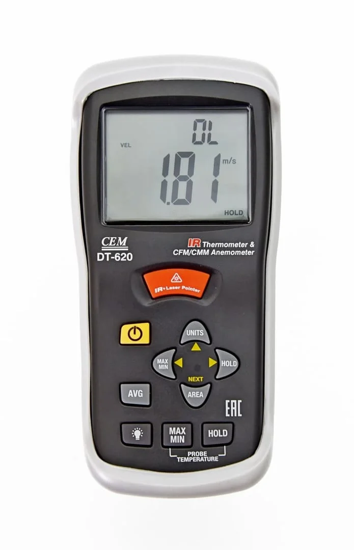 CEM DT-620 Измеритель скорости и потока воздуха