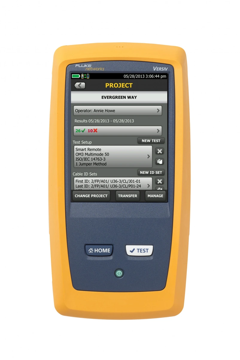 Основной блок кабельного анализатора Fluke Networks VERSIV2M INTL