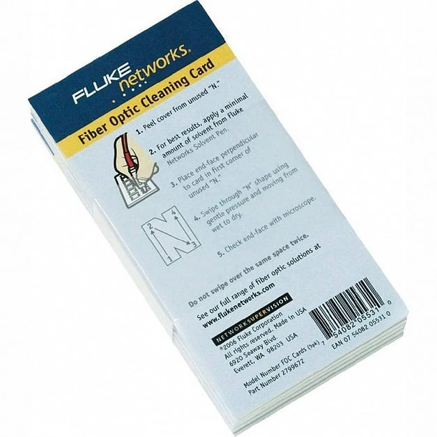 Средство очистки оптоволоконных разъмов Fluke Networks NFCCARDS5PK 5 шт